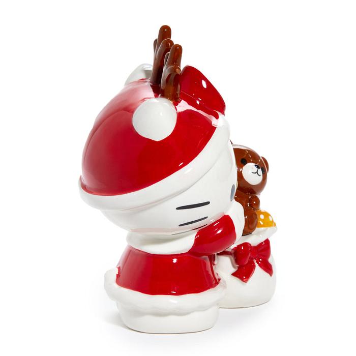 Red Hello Kitty Hello Kitty Ceramic Holiday Teddy Bear Figurine | CA_HK31848