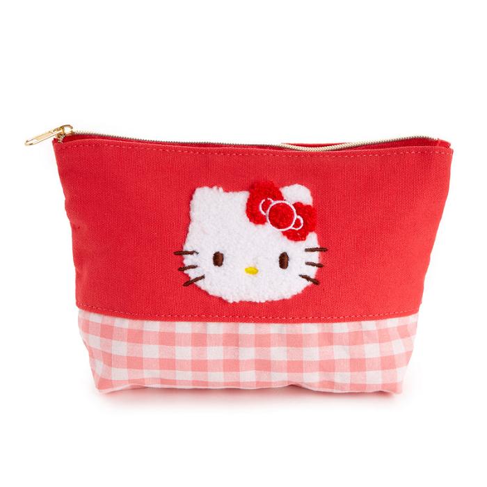 Red Hello Kitty Hello Kitty Chenille Gingham Zipper | CA_HK71884