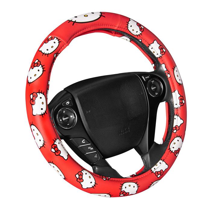 Red Hello Kitty Hello Kitty Classic Red Steering Wheel Cover | CA_HK64850