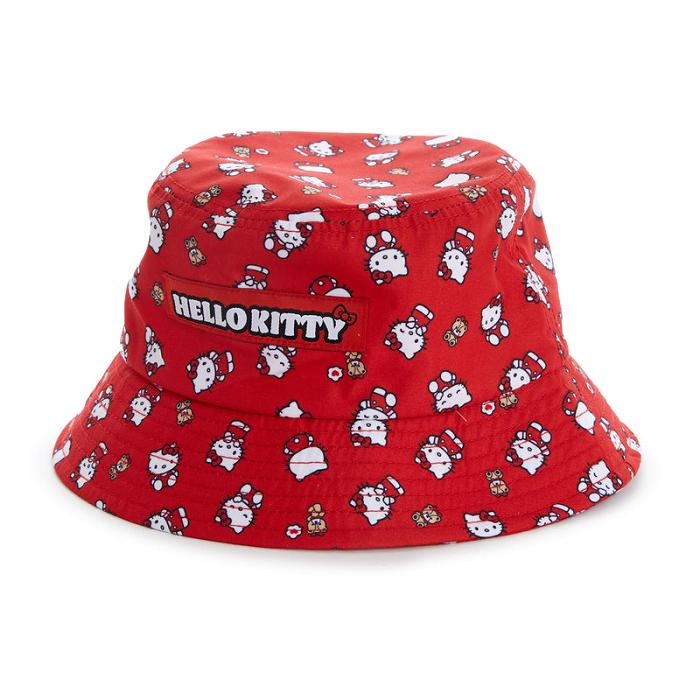 Red Hello Kitty Hello Kitty Kids Bucket Hat (Ruby Red Series) | CA_HK82693