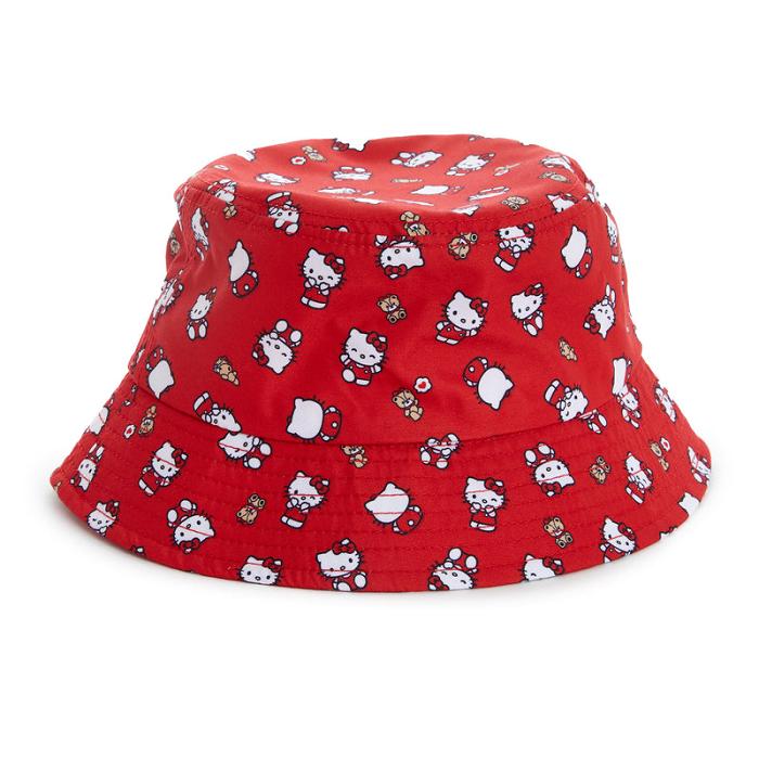 Red Hello Kitty Hello Kitty Kids Bucket Hat (Ruby Red Series) | CA_HK82693