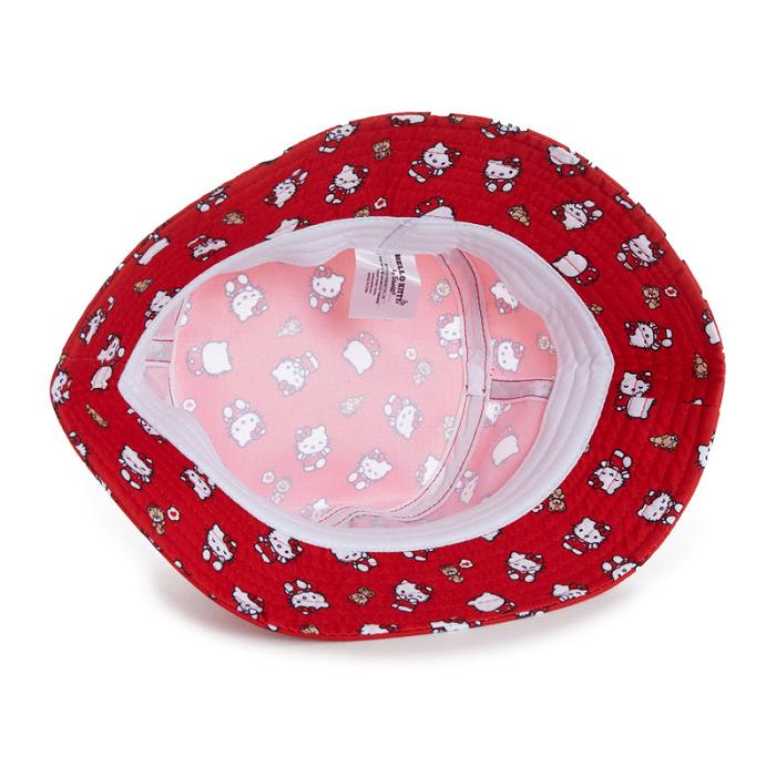 Red Hello Kitty Hello Kitty Kids Bucket Hat (Ruby Red Series) | CA_HK82693