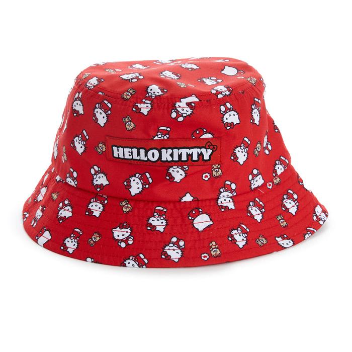 Red Hello Kitty Hello Kitty Kids Bucket Hat (Ruby Red Series) | CA_HK82693