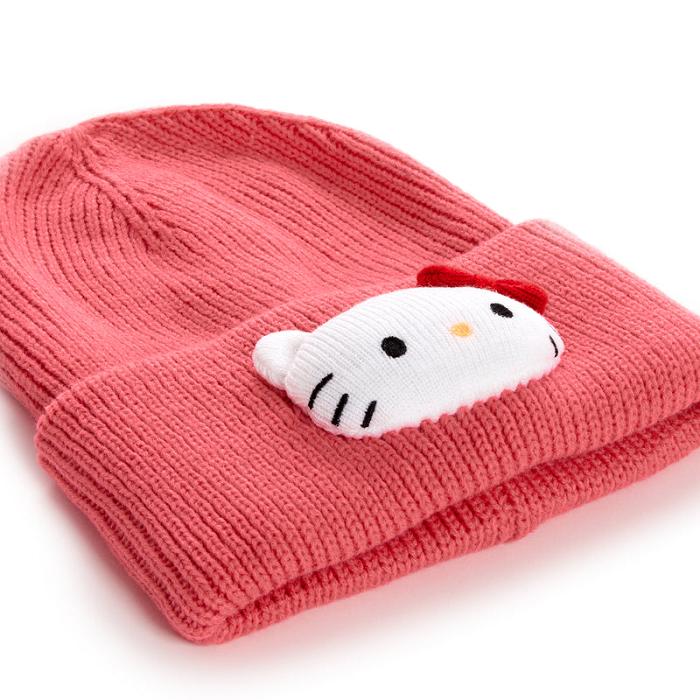 Red Hello Kitty Hello Kitty Knit Mascot Beanie | CA_HK55540