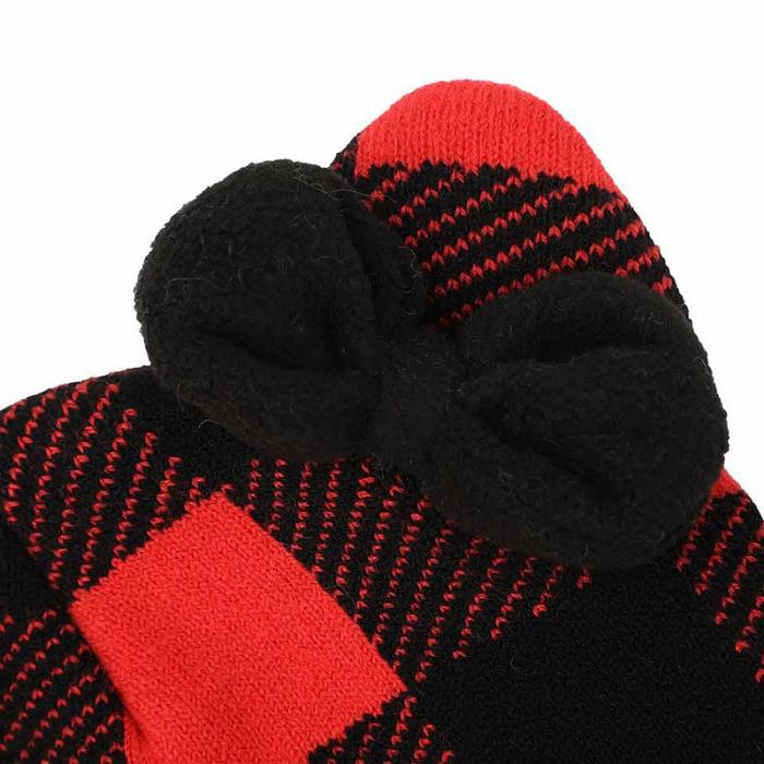 Red Hello Kitty Hello Kitty Knit Red Plaid Beanie | CA_HK59506