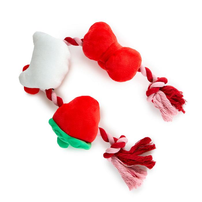 Red Hello Kitty Hello Kitty Pet Rope Toy (Strawberry and Bows) | CA_HK30926