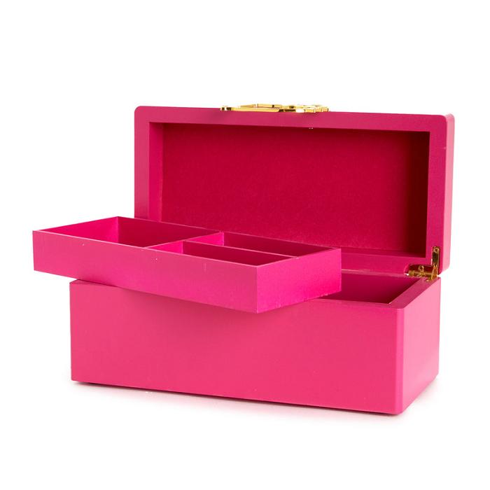 Red Hello Kitty Hello Kitty Pink Lacquered Jewelry Box Organizer | CA_HK46641