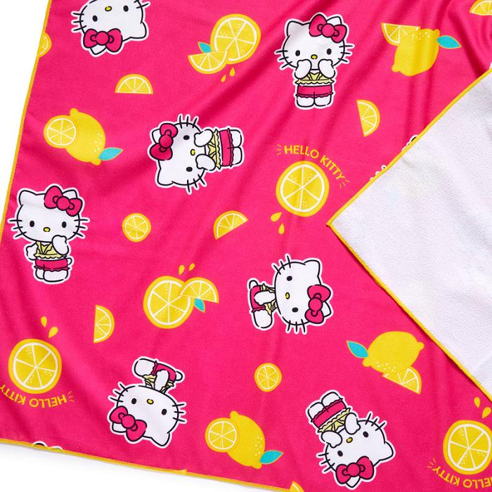 Red Hello Kitty Hello Kitty Pink Lemonade Beach Towel | CA_HK13733