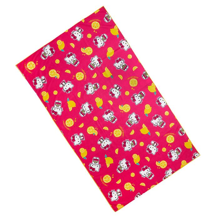 Red Hello Kitty Hello Kitty Pink Lemonade Beach Towel | CA_HK74051