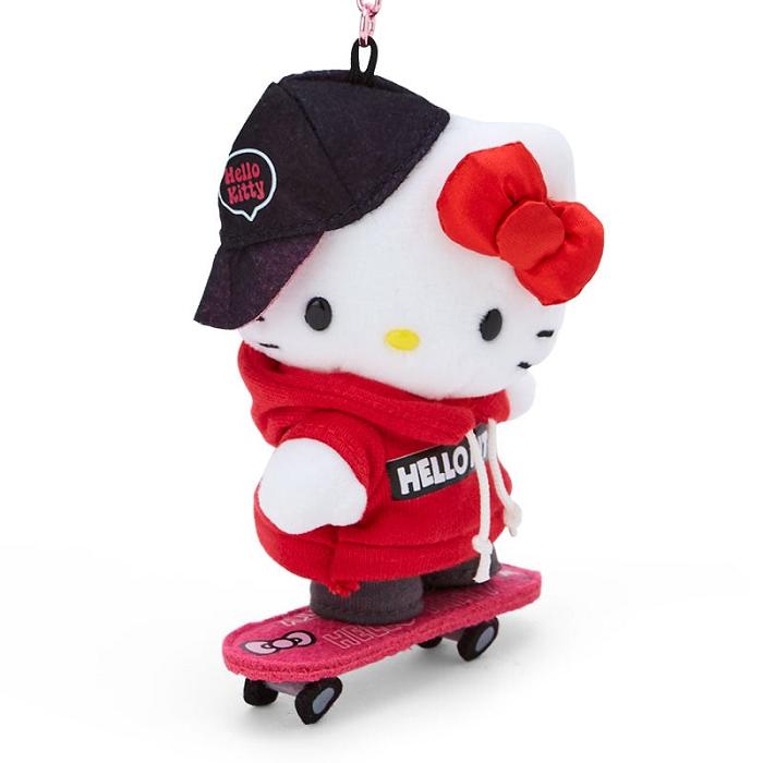 Red Hello Kitty Hello Kitty Plush Mascot Keychain (Sk8r Squad Series) | CA_HK42151