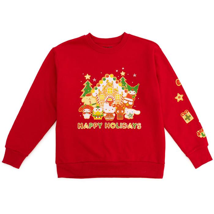 Red Hello Kitty Hello Kitty and Friends x JapanLA Gingerbread Holiday Sweater | CA_HK80331