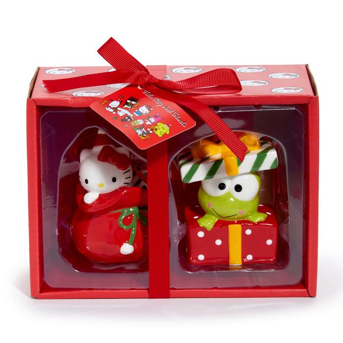 Red Hello Kitty Hello Kitty and Keroppi 2-pc Holiday Ceramic Ornament Set (Red) | CA_HK94376