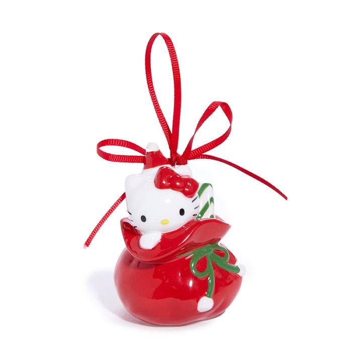 Red Hello Kitty Hello Kitty and Keroppi 2-pc Holiday Ceramic Ornament Set (Red) | CA_HK94376