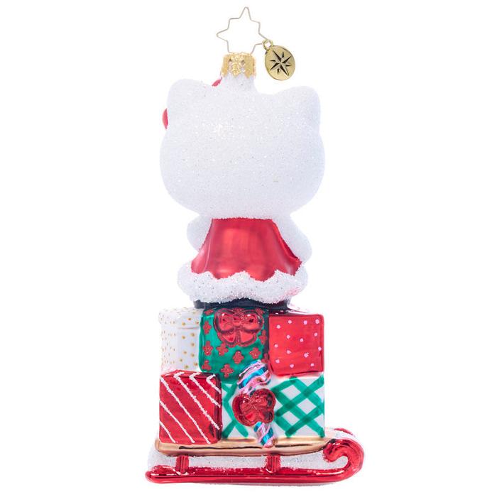 Red Hello Kitty Hello Kitty x Christopher Radko Handmade Glass Ornament (Happy Holidays) | CA_HK54443