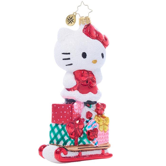 Red Hello Kitty Hello Kitty x Christopher Radko Handmade Glass Ornament (Happy Holidays) | CA_HK54443