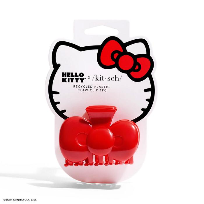 Red Hello Kitty Hello Kitty x Kitsch Bow Shape Claw Clip (Red) | CA_HK45556