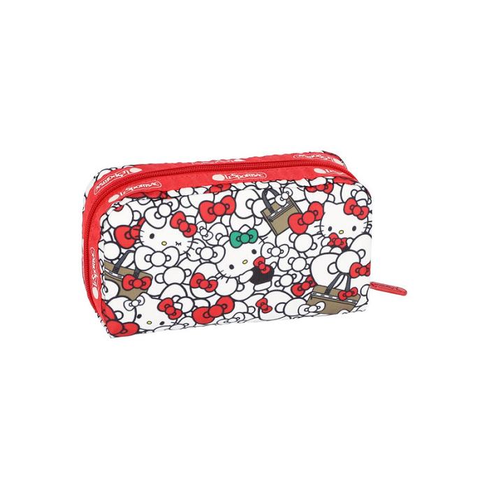 Red Hello Kitty Hello Kitty x LeSportsac Rectangular Cosmetic Bag (My Wardrobe) | CA_HK94524