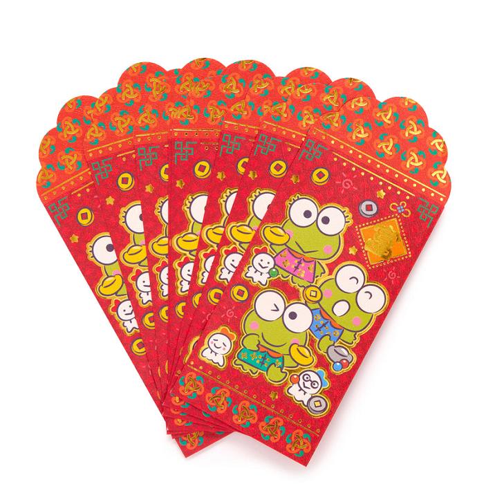 Red Hello Kitty Keroppi 8-pc Vertical Enclosure Envelopes (Red) | CA_HK83422