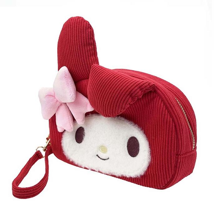 Red Hello Kitty My Melody 2-Way Wristlet (Classic Corduroy Series) | CA_HK13834