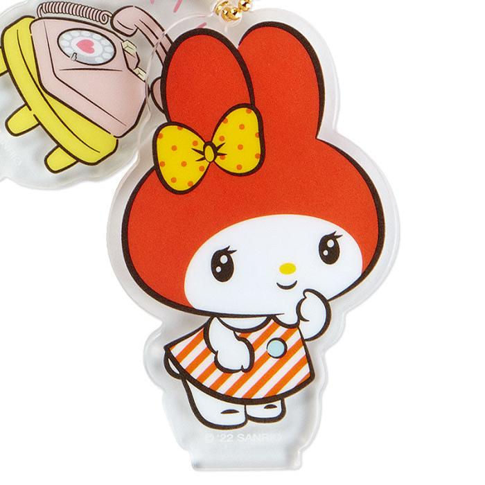 Red Hello Kitty My Melody Acrylic Keychain and Stand (Retro Room Series) | CA_HK61250