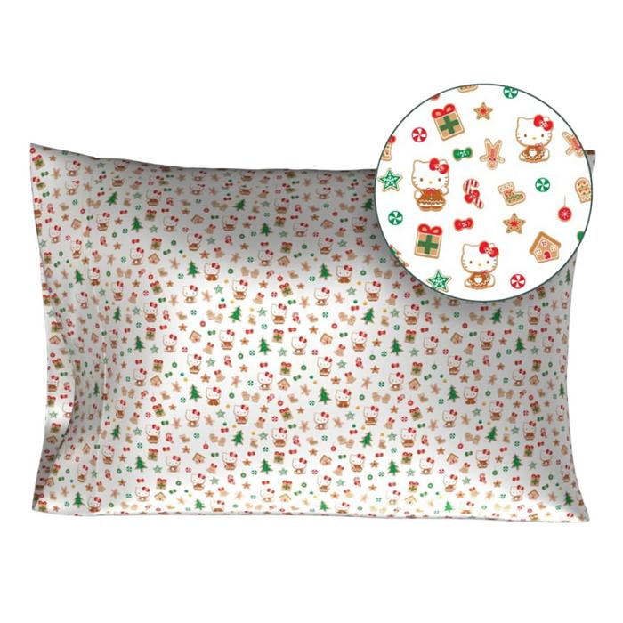 Red / Green Hello Kitty Hello Kitty Holiday Satin Pillowcase | CA_HK36116