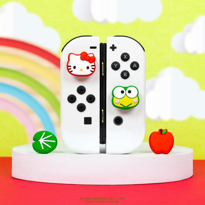 Red / Green Hello Kitty Hello Kitty and Friends Switch Grip Caps (Hello Kitty + Keroppi) | CA_HK54912