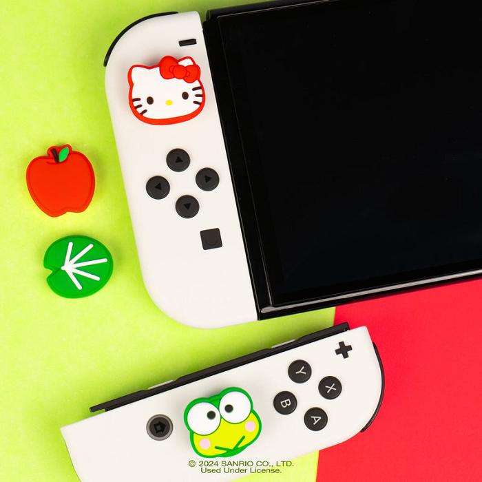 Red / Green Hello Kitty Hello Kitty and Friends Switch Grip Caps (Hello Kitty + Keroppi) | CA_HK54912