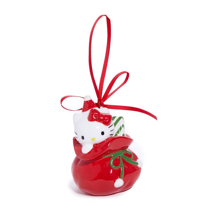 Red / Green Hello Kitty Hello Kitty and My Melody 2-pc Holiday Ceramic Ornament Set (Red) | CA_HK64950