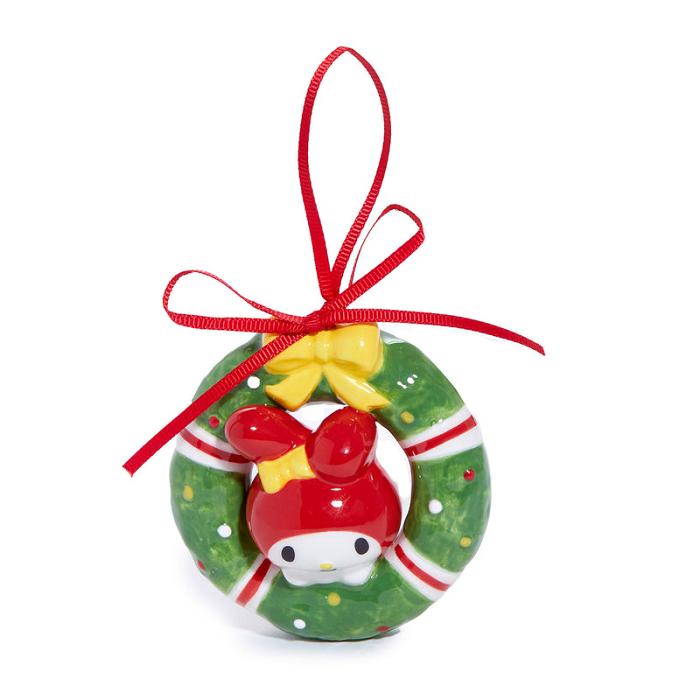 Red / Green Hello Kitty Hello Kitty and My Melody 2-pc Holiday Ceramic Ornament Set (Red) | CA_HK64950