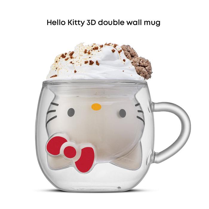 Silve Hello Kitty Hello Kitty 3D Double Wall Coffee Mug | CA_HK55705