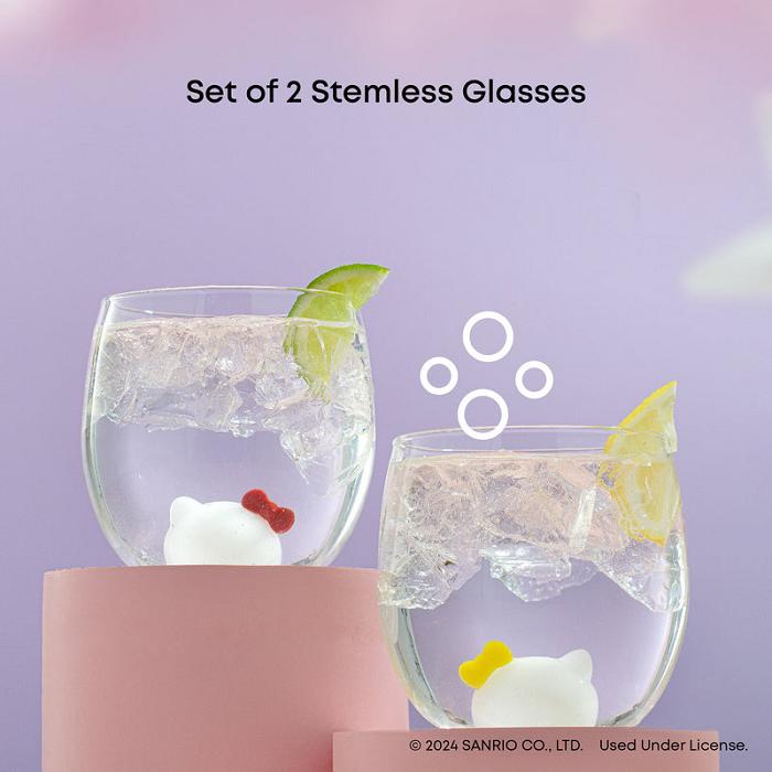 Silve Hello Kitty Hello Kitty and Mimmy 3D Icon Short Drinking Glasses (Set of 2) | CA_HK35535