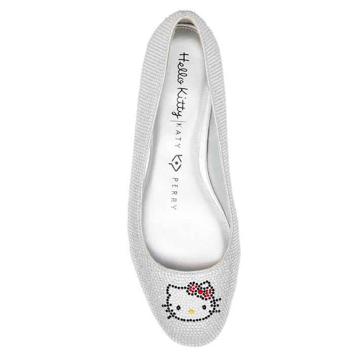 Silver Hello Kitty Hello Kitty x Katy Perry Crystal Ballet Flat (Silver) | CA_HK11850