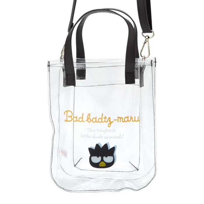 White Hello Kitty Badtz-maru Clear 2-Way Mini | CA_HK79621