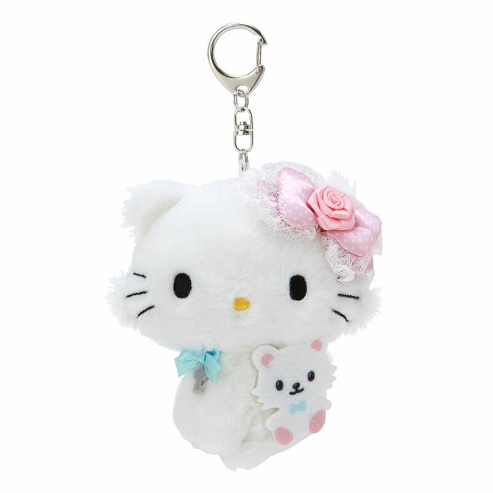 White Hello Kitty Charmmy Kitty Plush Mascot Keychain | CA_HK22682