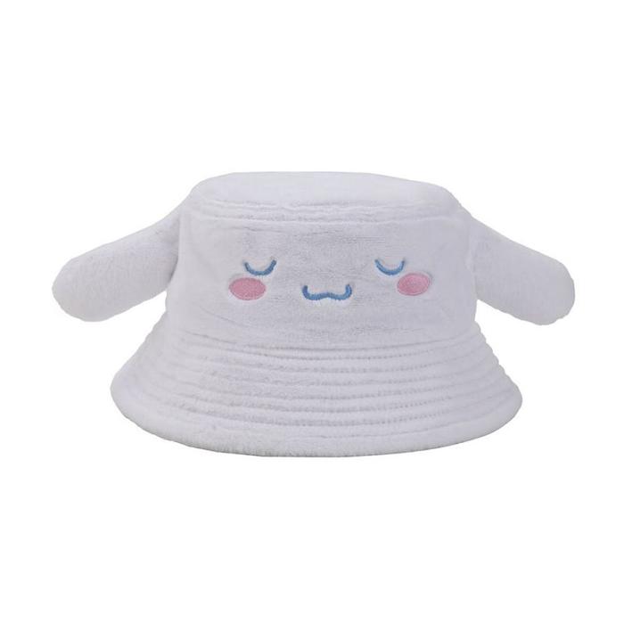 White Hello Kitty Cinnamoroll Cozy Ears Bucket Hat | CA_HK16613