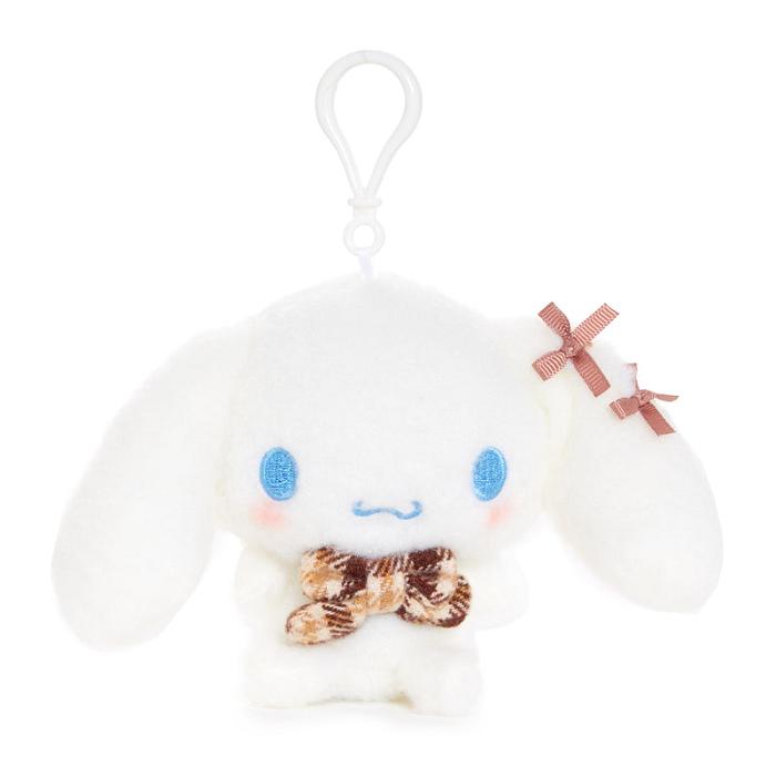 White Hello Kitty Cinnamoroll Mascot Clip (Mocha Check Series) | CA_HK68256