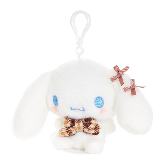 White Hello Kitty Cinnamoroll Mascot Clip (Mocha Check Series) | CA_HK62898