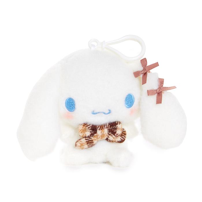 White Hello Kitty Cinnamoroll Mascot Clip (Mocha Check Series) | CA_HK62898