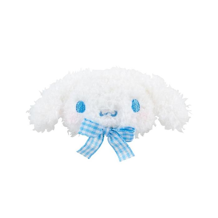 White Hello Kitty Cinnamoroll Plush Hair Clip (Gingham Bow) | CA_HK42905