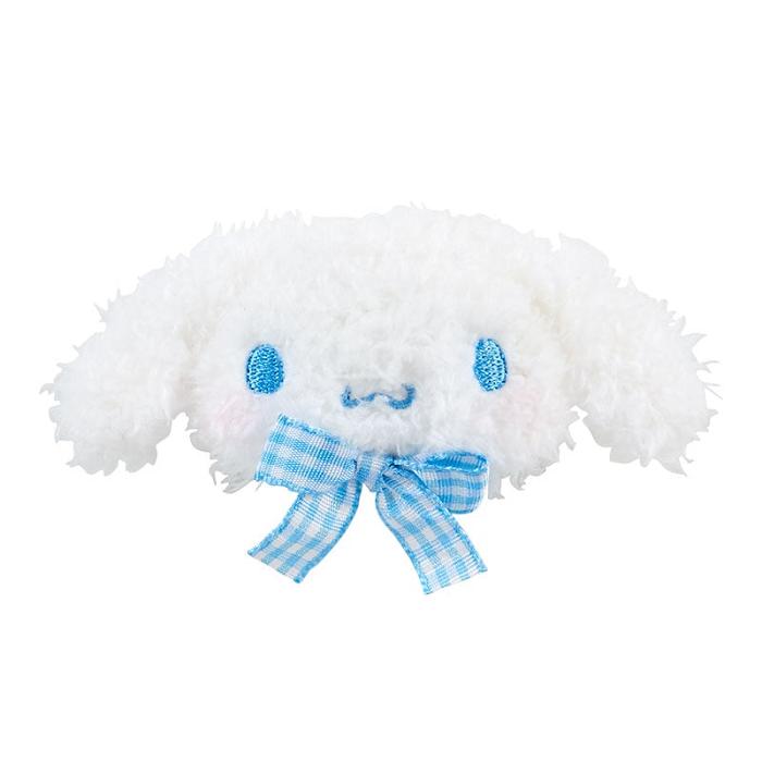 White Hello Kitty Cinnamoroll Plush Hair Clip (Gingham Bow) | CA_HK42905