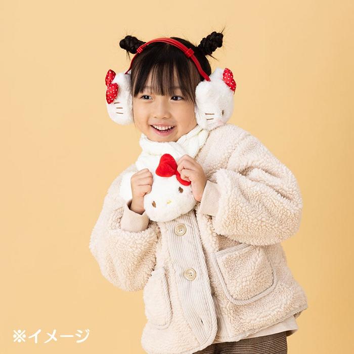 White Hello Kitty Cinnamoroll Plush Kids Ear Muffs | CA_HK45808