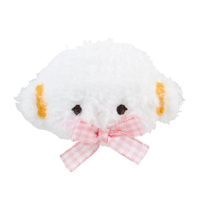 White Hello Kitty Cogimyun Plush Hair Clip (Gingham Bow) | CA_HK22381