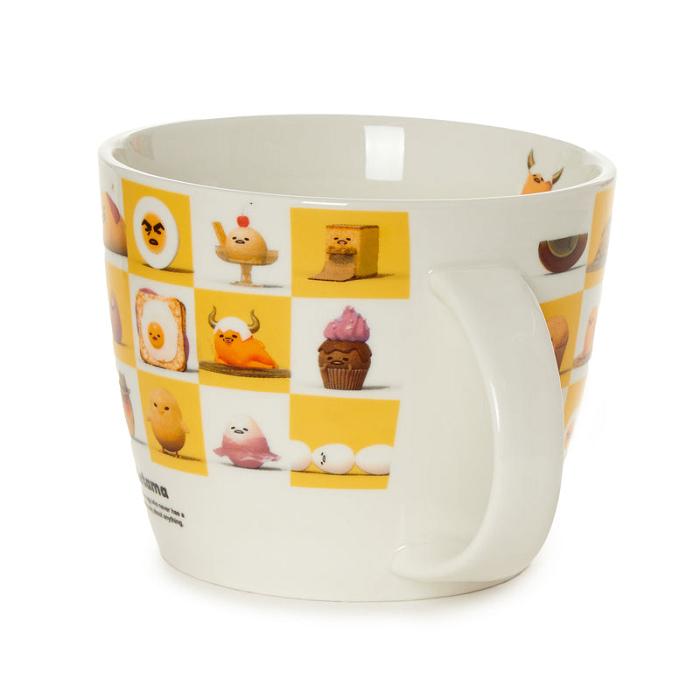 White Hello Kitty Gudetama Ceramic Mug (An Eggcellent Adventure Series) | CA_HK76490