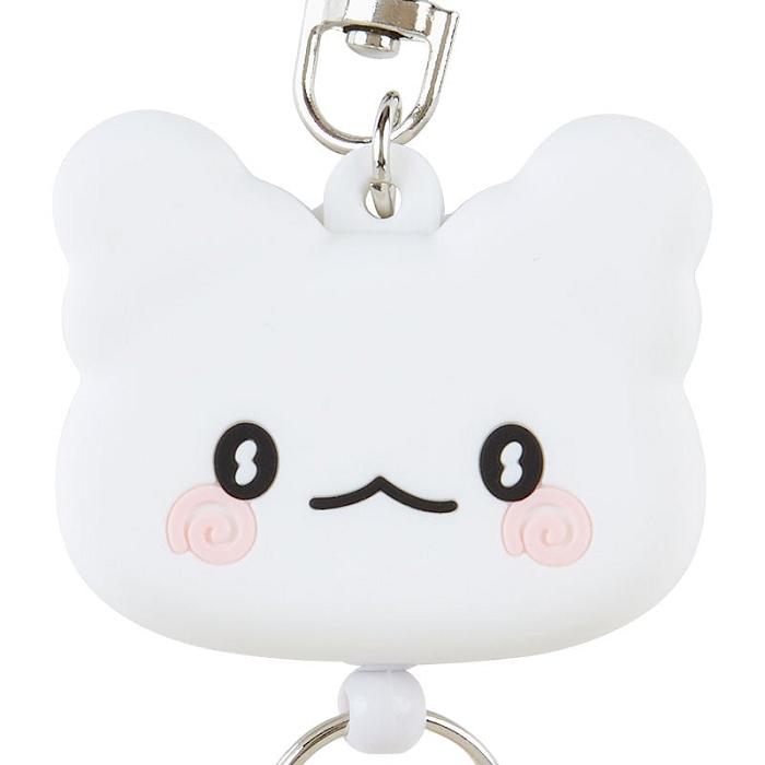 White Hello Kitty Hanamaruobake Bestie Face Badge Reel | CA_HK42282