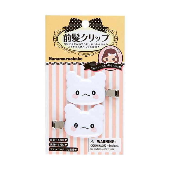 White Hello Kitty Hanamaruobake Mini Hair Clip Set | CA_HK47065