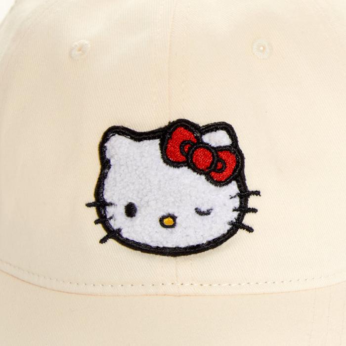 White Hello Kitty Hello Kitty Chenille Patch Cap | CA_HK87375