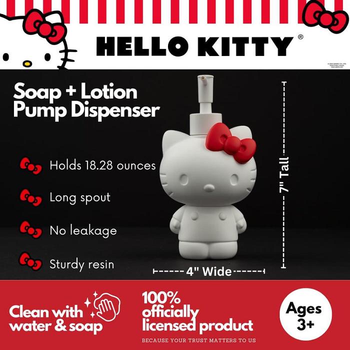 White Hello Kitty Hello Kitty Classic Cutie Pump Dispenser | CA_HK31415