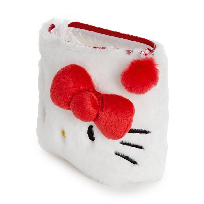 White Hello Kitty Hello Kitty Classic Plush Zipper | CA_HK82683