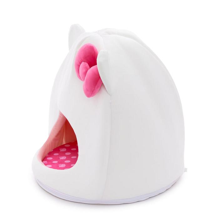 White Hello Kitty Hello Kitty Covered Pet Cave Bed | CA_HK30217