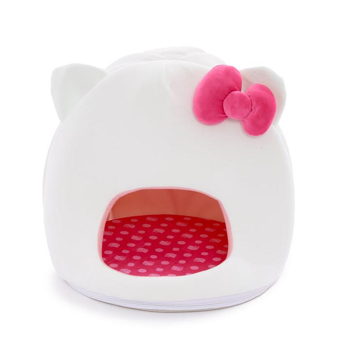 White Hello Kitty Hello Kitty Covered Pet Cave Bed | CA_HK30217